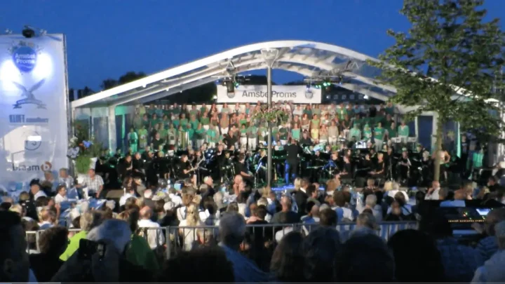 Podium en audiovisuele productie tijdens AmstelProms