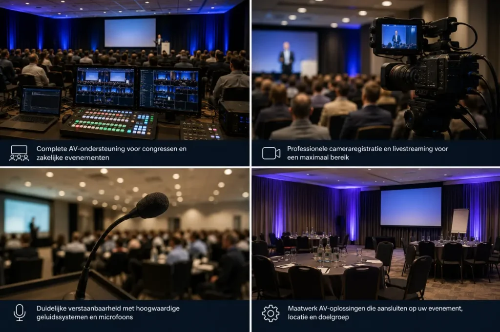Congrestechniek in hotelzalen rond Schiphol
